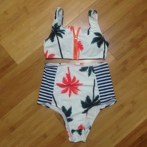 High waisted bikini set