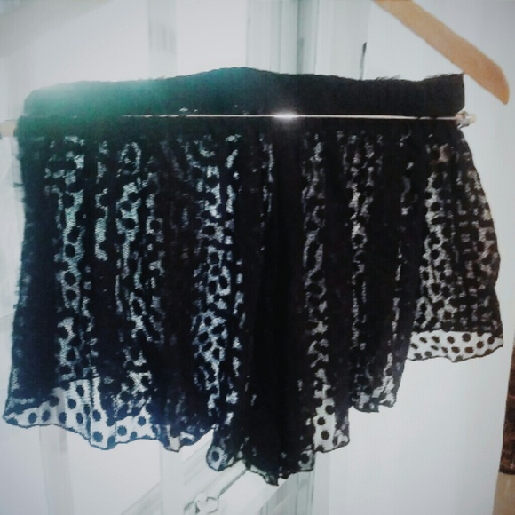 Free People Intimately black sheer dot shorts