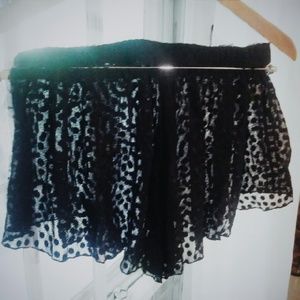 Free People Intimately black sheer dot shorts