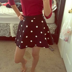 Black and white polka dot circle skirt from H&M
