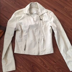 Ivory colored faux leather