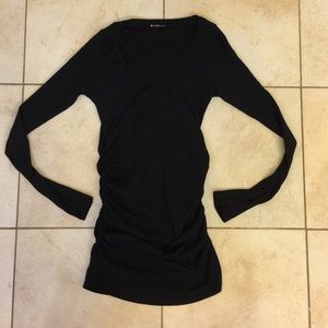 Black long sleeved maternity top