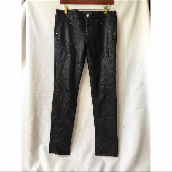 Free People Vegan Leather Moto Pants