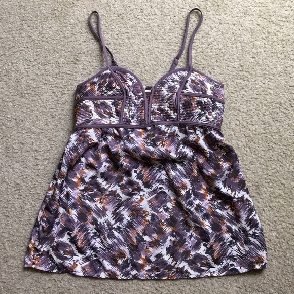 Purple and Cream Tank Top