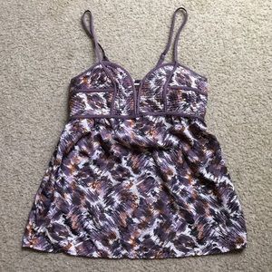 Purple and Cream Tank Top