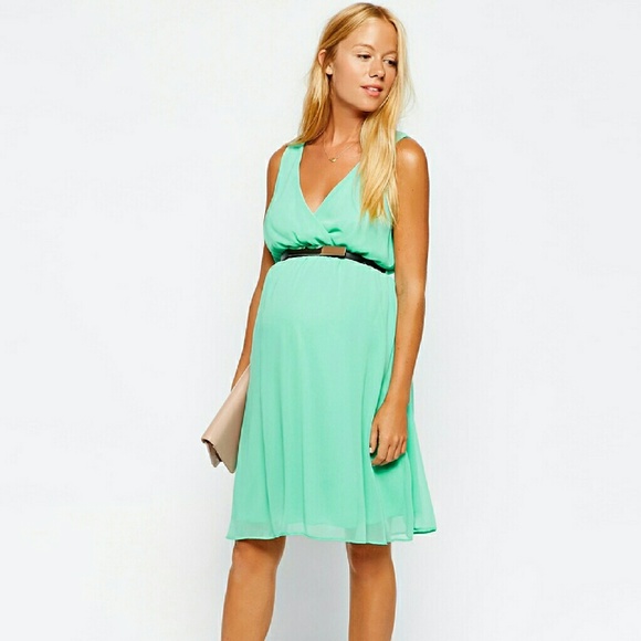 New Look Maternity Chiffon Wrap Front Dress