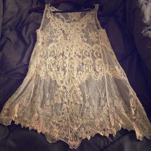 Beachy lace dress. Use under swim wear. Never worn