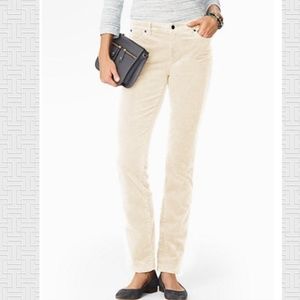 Talbots Ivory Straight Leg Cords