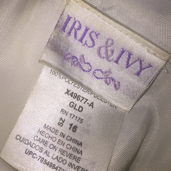 DEAL!!! Gorgeous gold and white dress - Picture 3 of 3