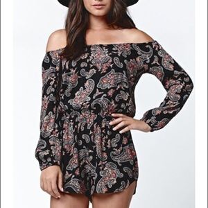 LA Hearts off the Shoulder Romper