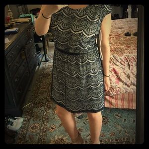 Navy blue lace dress