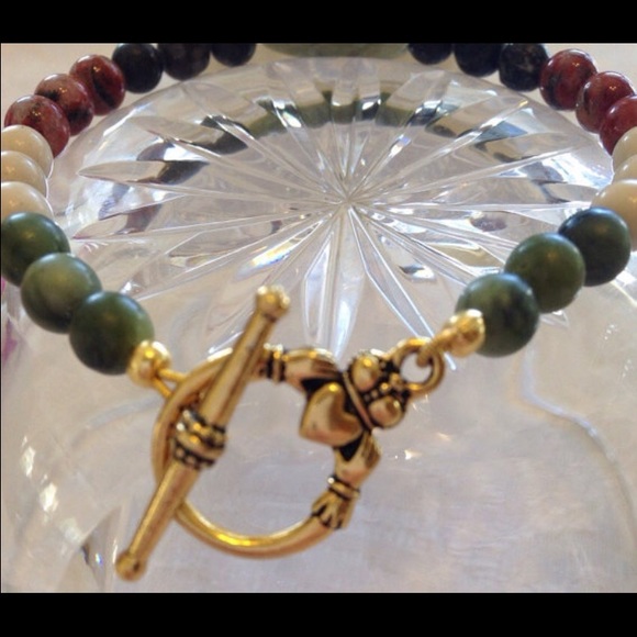 Irish Marble bracelet 7" - Picture 2 of 2