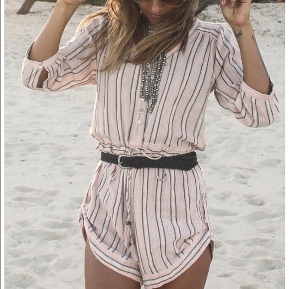 Spell & The Gypsy Coll. Island Boho Playsuit Coral