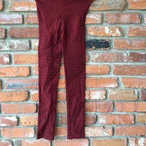 Burgundy Moto Legging New