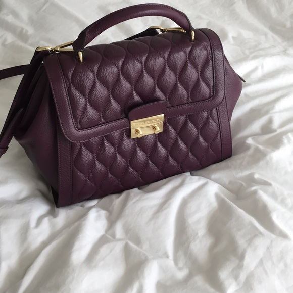 NWOT Vera Bradley Quilted Leather Satchel