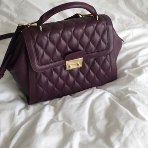 NWOT Vera Bradley Quilted Leather Satchel