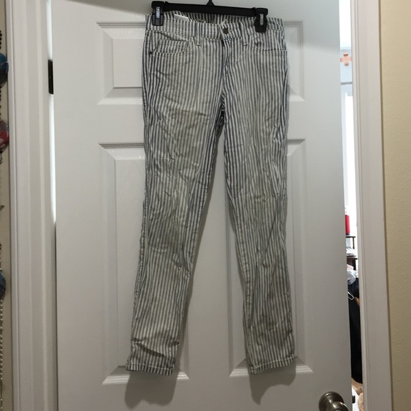 Blue and white stripped Jeans