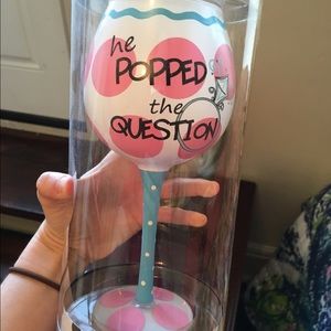 Brand new Engagement wine glass