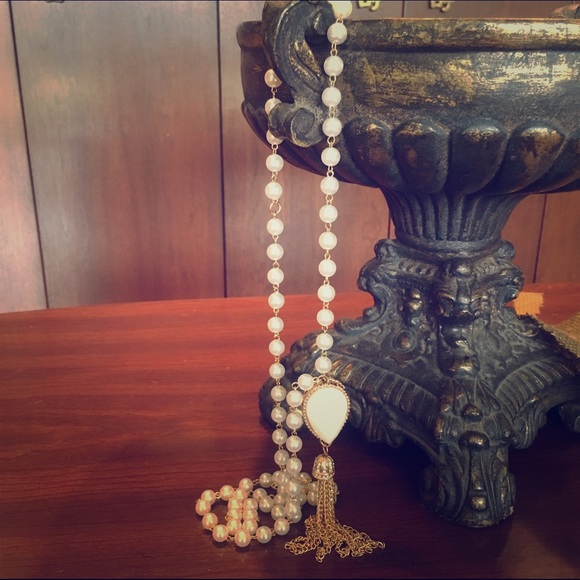 🎉 SALE- Ready to ship- Pearl tassel necklace