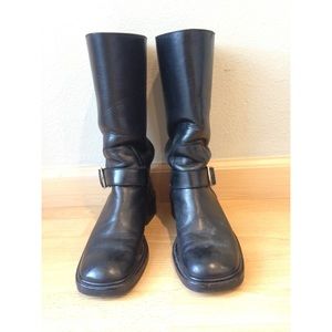 Black Leather Gucci Boots