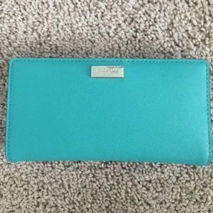 Kate Spade Teal checkbook wallet