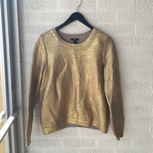 H&M Metallic Gold Sweater