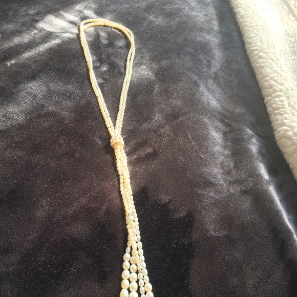 Genuine fresh water pearl necklace.