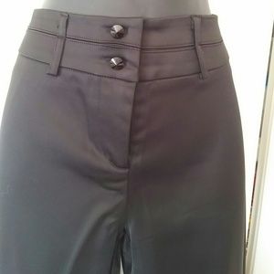 Cache black satin tuxedo trousers