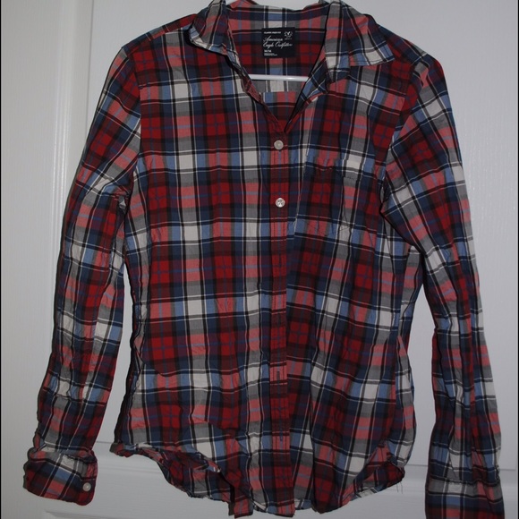 American Eagle plaid button down