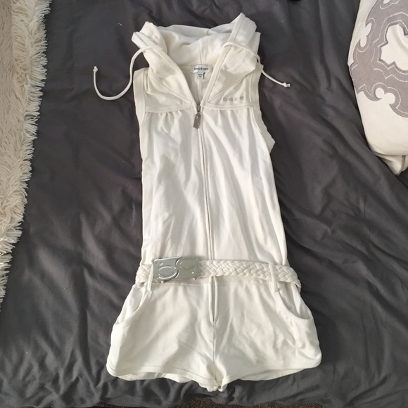 Bebe white romper