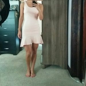 Arden B Pale Pink/peach tight mini dress