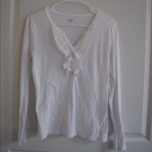 Ann Taylor LOFT ruffle shirt