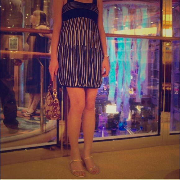 {Armani Exchange} black stripe dress - Picture 1 of 4