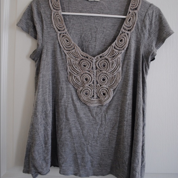 Urban Outfitters grey beaded top