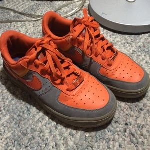 Orange and Grey Nike AF1z