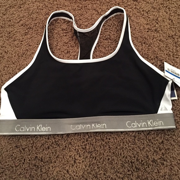 Black white & grey Calvin Klein sports bra