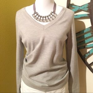 Merino Wool V-neck Sweater
