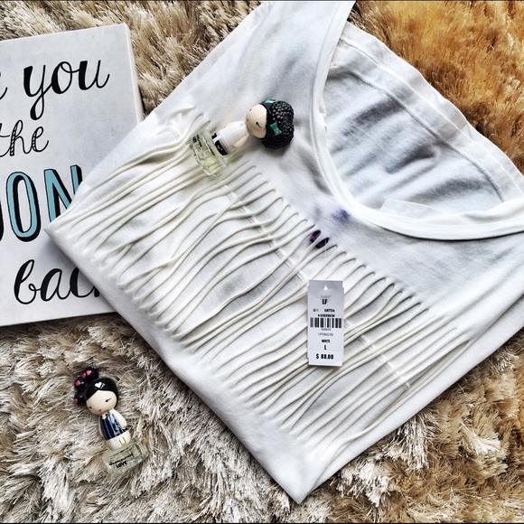 LF Tops - ❌SOLD!❌LF Cutout Back White Oversize Tee