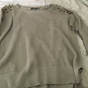 Foreign Exchange Studded Sweater