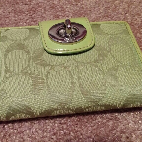Authentic green coach wallet