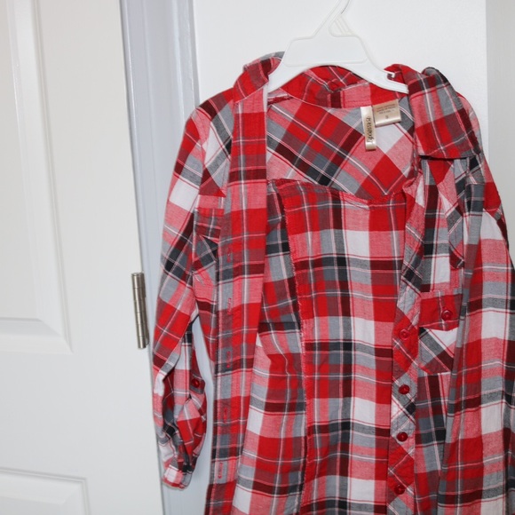 Urban Outfitters Red, White and Black Flannel