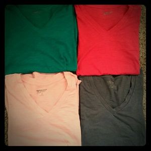 4 v neck tees