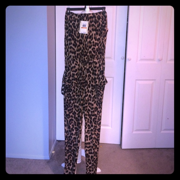 michael kors leopard jumpsuit