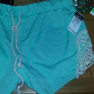 Rue 21 shorts with lace cut outs