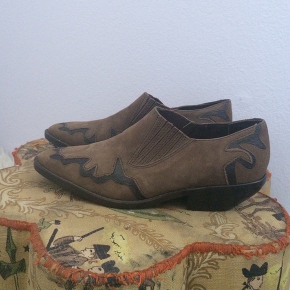 Western cowgirl booties leather ankle boots Size 6