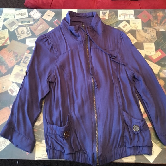 Blue Zip Up Jacket