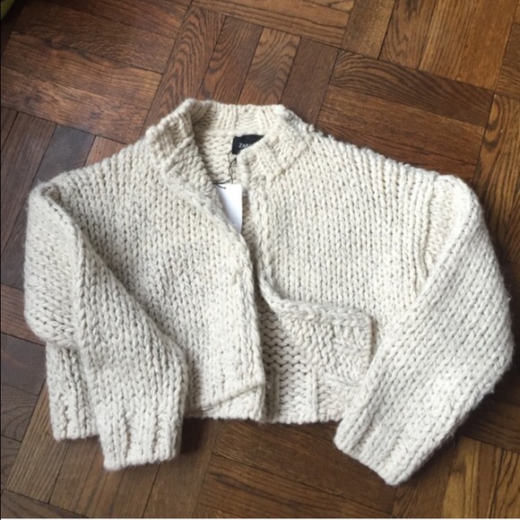 Zara Sweaters - Zara cropped sweater jacket