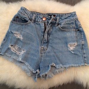 High Waisted Denim Cutoffs