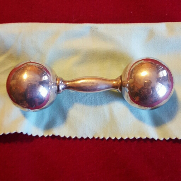Tiffany & Co. Jewelry Tiffanyco Sterling Silver Baby Rattle Dumbbell Poshmark