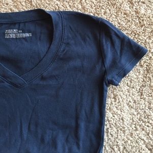 Short Sleeve Navy Cotton Tee
